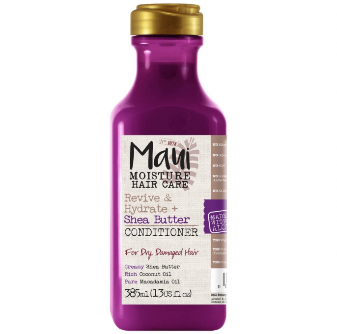 Maui Moisture Revive and Hydrate+ Shea Butter Conditioner 385ml. Увлажняющий кондиционер с маслом кокоса и макадамии 
