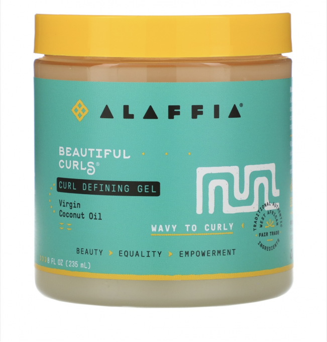 Alaffia Curl Defining Gel Wavy to Curly Virgin Coconut Oil 235 ml.  Гель дефинирующий завитки 